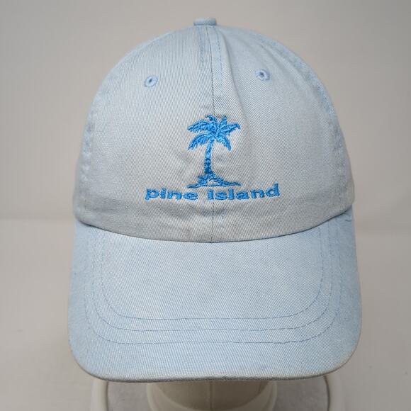 Pine Island Slideback Baseball Cap Blue One Size Adjustable Embroidered 6 Panel - Picture 2 of 9